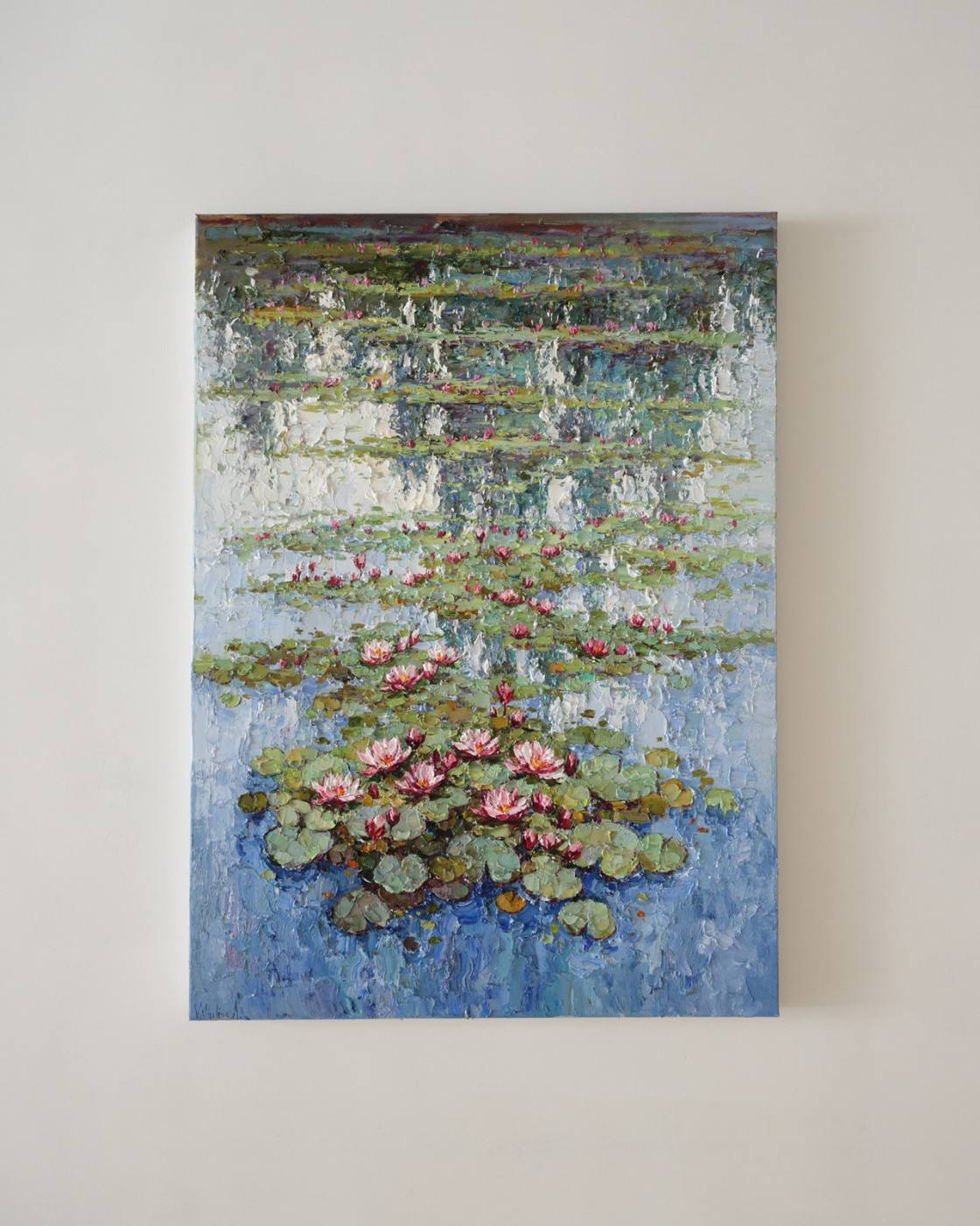 Pink Water Lilies in Bloom